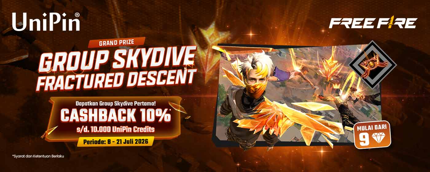 Eksklusif! Sambut Group Skydive PERTAMA di Free Fire: Fractured Descent